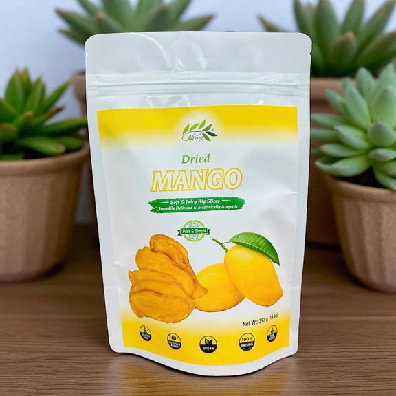 CHAVI Dried Mango | 14Oz | No Added Sugars | Naturally Sweet | No Additives or Preservatives | Healthy 1 Ingredient Superfood - Family Supersnacks | Unsulfured, Vegan, Non-GMO