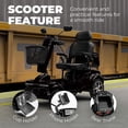 thumbnail image 5 of Gladiator 4-Wheel Mobility Scooter – 350 lb Capacity, Off-Road, Portable, Foldable, Memory Foam Seat, Adjustable Suspension, USB Charging, All-Terrain Electric Scooter for Adults, 5 of 9
