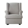thumbnail image 5 of Second Story Home Quinn Upholstered Wingback Rocking Chair- Gray, 5 of 6