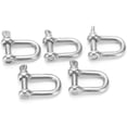 thumbnail image 4 of 304 Stainless Steel Breaking D Rigging Shackle Hooks Boat M6 Straight D Shackle Short 5Pcs, 4 of 5