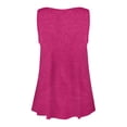 thumbnail image 5 of Ydkzymd Plus Size Tank Tops for Women Loose Fit Hot Pink Button Up Cute Sleeveless T Shirts Solid Color Fall Flowy Tunics Henley Plus Size Comfy Blouses 5XL, 5 of 6