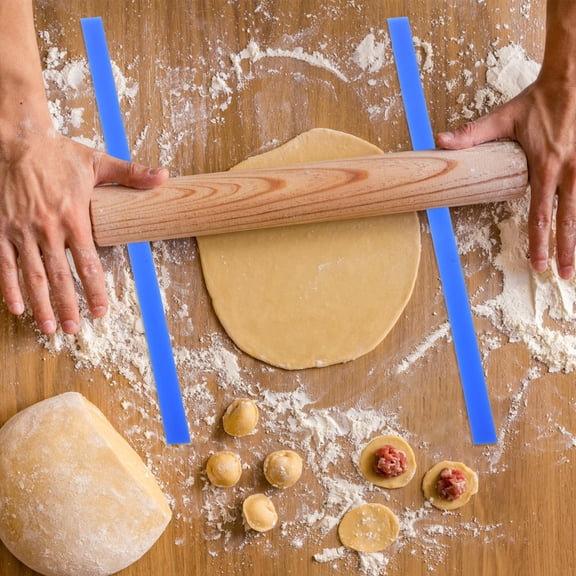 PAMINGONO 6-Piece Silicone Baking Thickness Guides for Rolling Dough, Cookies, Pastry, and Fondant Tools