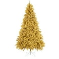 thumbnail image 2 of Naomi Home Maria 9 ft Pre-Lit Golden Artificial Christmas Tree with Realistic Branches & LED Lights, 2 of 9