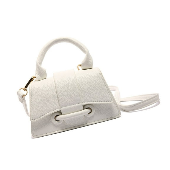 Osdhezcn Women PU Leather Handbag with Top Handle Korean Styles Shoulder Bag Solid Color Crossbody Bag Small Square Bag for Work