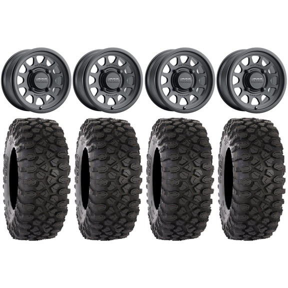 Method 414 15" Wheels Black  13mm 30" XC450 Tires Sportsman RZR Ranger