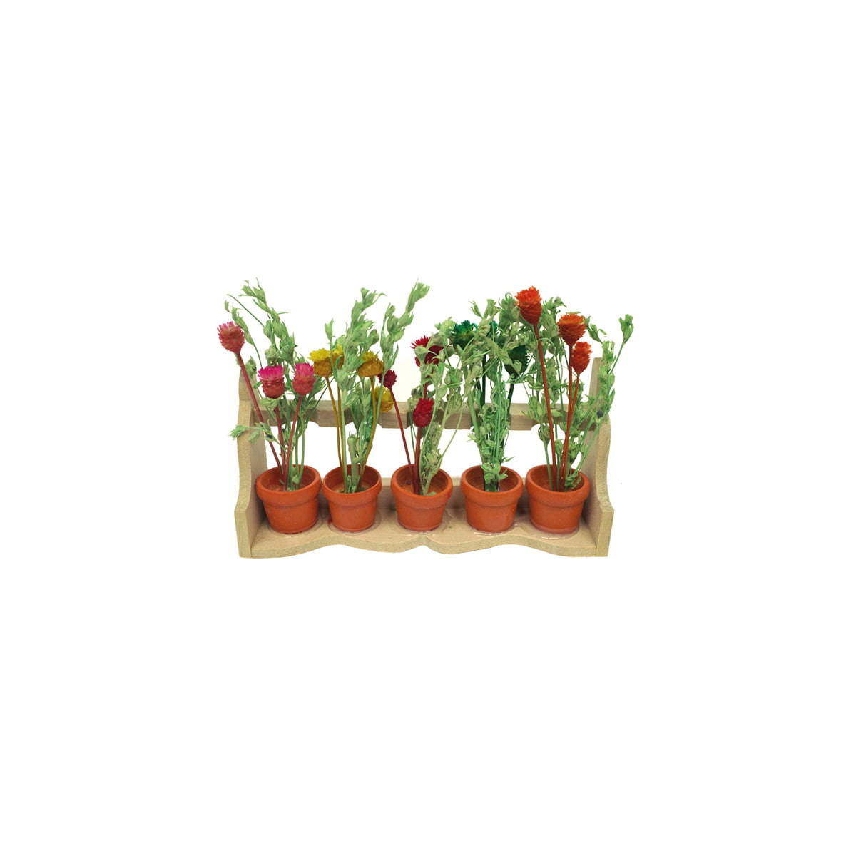 Sun Flower Rectangle Window Pot Dollhouse Miniatures Deco Terracotta Garden