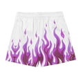thumbnail image 6 of Yaoyar Men's Flame Graphic Print Fun Dual Beach Shorts with Pocket Casual Summer Swim Beach Sports Shorts Fast-Drying Trousers,Purple,XL, 6 of 8