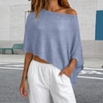 thumbnail image 2 of GILIGEGE Womens Sheer Poncho Top,Y2k Knitted Summer Asymmetrical Mesh Shawl,Off The Shoulder Sheer Crochet Vacation Outfits,Pullover Sweater Cover Up Tops,Lightweight Poncho Sweater Top Sky Blue, 2 of 4