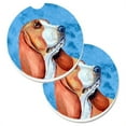 thumbnail image 1 of Carolines Treasures LH9377BUCARC Bleu Basset Hound Ensemble de 2 Porte-Gobelets sous-Verre de Voiture, 1 of 3