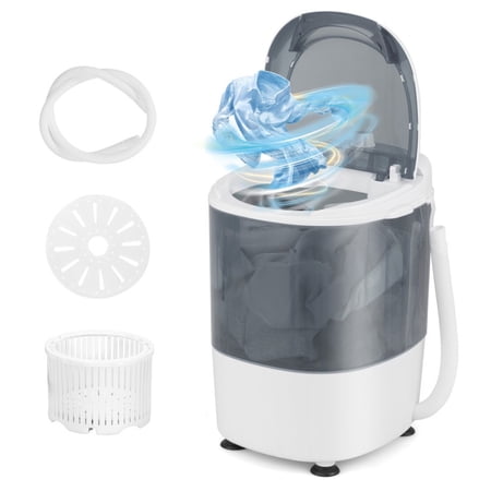 RUIE Portable Mini Washing Machine,5.5 Lbs Semi-Automatic Washer and Spinner Combo with Single Tub,Timer Control,Drainage Hose,Compact Washer for Apartment Dorm RV