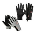 thumbnail image 1 of 2 pares de guantes de invierno resistentes al viento y a la pantalla táctil XXL Negro y L Talla Gris, 1 of 9