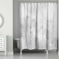 thumbnail image 2 of Creative Products Gray Wildflower Sketch 71x74 Shower Curtain, 2 of 2