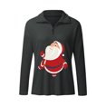 thumbnail image 3 of asdoklhq Womens Plus Size Tops Clearance,Women's Casual Long Sleeve Christmas Holiday Print Sweater Top Blouse, 3 of 6