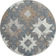thumbnail image 2 of Addison Rugs Mayfield Premium Machine Washable Transitional Aztec Gray Round Rug, 8' x 8', 2 of 6
