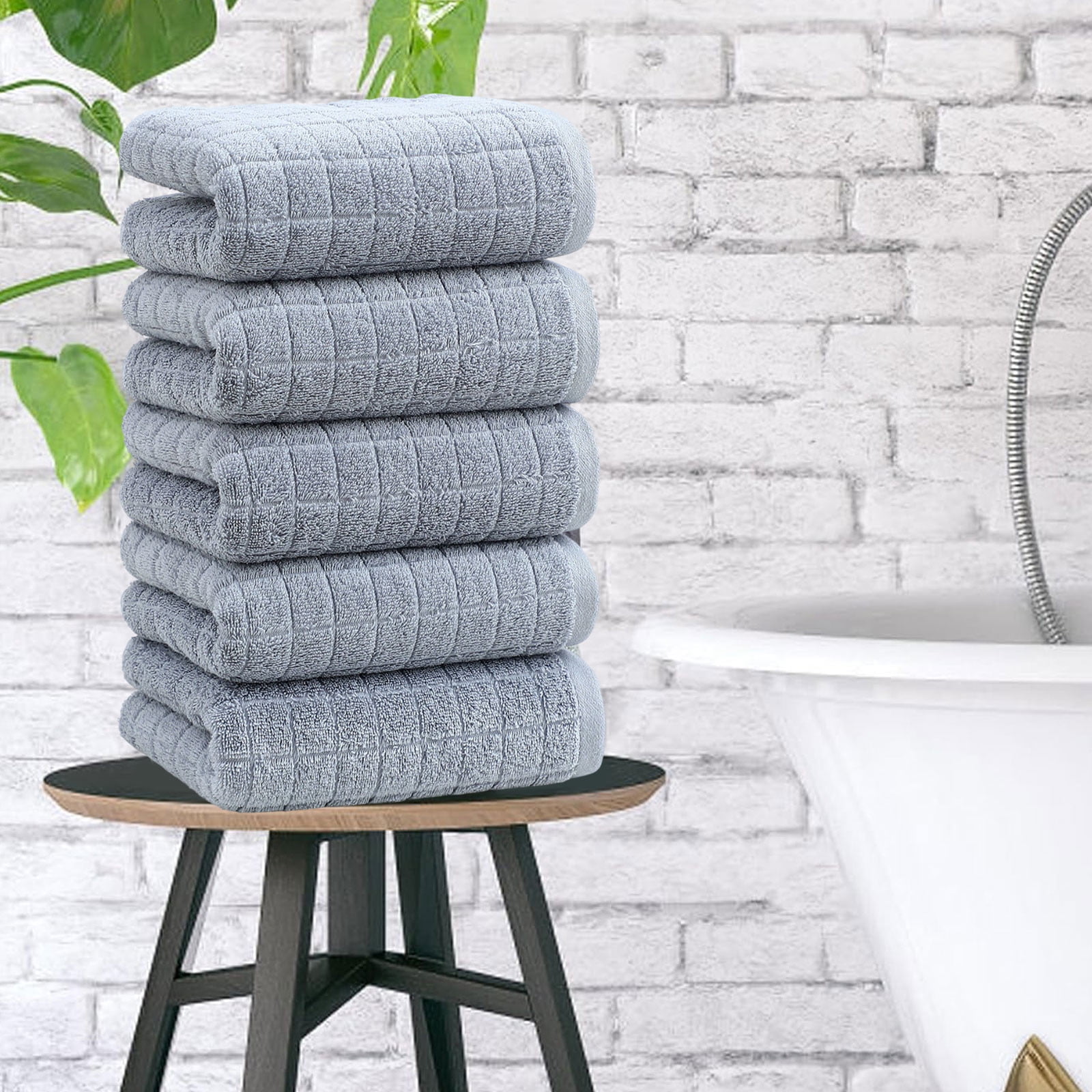 Thick Hotel Style Towel Set, Soft Bath Towels, Modern Abstract Pattern, Luxurious Spa Feel, High Absorbency, Eco-friendly Cotton Blend, Spa Quality Fabric, Travel Packing Friendly, Gym