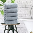 thumbnail image 4 of 5-Piece Cotton Towel Set | Soft & Absorbent Bath Towels | 30.7"x13" | White, Blue, Gray, Beige | Hotel & Home Use | Quick-Drying & Durable, 4 of 6