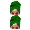 thumbnail image 3 of Sonducket Hijab interior con nudo de turbante largo, gorro multiusos a prueba de polvo, gorros, gorro, accesorios para mujer, verde brillante Verde brillante 2piezas Sonducket CBP468082, 3 of 6