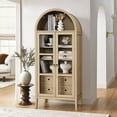 thumbnail image 1 of Modway Nolan Tall Arched Storage Display Cabinet in Light Oak, 1 of 10