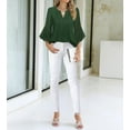thumbnail image 2 of Business Casual Tops for Women: Work Attire for Office - Fall Blouses for Women 2025 - Dress Shirts for Women 3/4 Sleeve Professional Formal Clothes Dressy Ladies Tops Elegant Fall Chiffon, 2 of 4