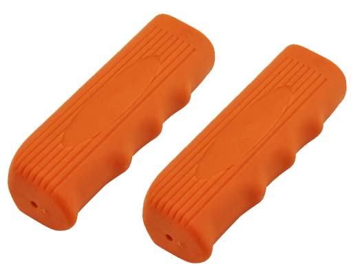 orange bike grips