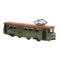 thumbnail image 1 of Tranvía clásico modelo vehículo juguete escala 1:90 realista colección utilería interactiva Verde retro, 1 of 9