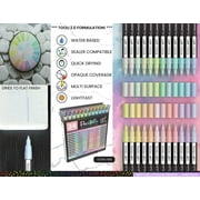 Tooli-Art Pastel Acrylic Paint Pens Multicolor Special Color Series Marker Set with 0.7mm Extra Fine Tip Set of 24