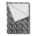 thumbnail image 2 of Black and White Soft Flannel Fleece Throw Blanket, Monochrome Lace with Flowers and Ornamental Swirls Vintage Inspirations, Cozy Plush for Indoor and Outdoor Use, 50" x 70", Black White, by Ambesonne, 2 of 5