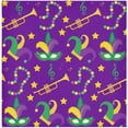 thumbnail image 2 of Coolnut Mardi Gras Cloth Napkins Set of 1, Reusable Washable Polyester Dinner Table Napkins for Family, Weddings, Parties, Home Decor, 20 x 20 Inch Washcloth Gift, 2 of 7