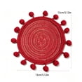 thumbnail image 2 of Doghiosgha Round Heat Resistant Table Mat Woven Placemat for Home Tabletop Decor, 5.12 Inch, Red, 2 of 4