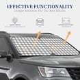 thumbnail image 4 of Wukai Gray Checkboard Car Front Windshield Sun Shade,Sun Visor Shield Block Automotive Interior Protector Blocks UV Rays-Small, 4 of 6