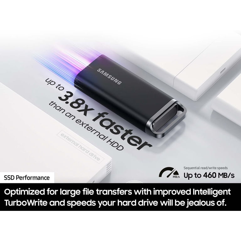 Samsung T5 EVO Portable SSD 2TB Black, Up-to 460MB/s, USB 3.2 Gen