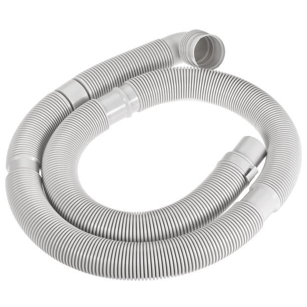 Manguera de desagüe para lavadora Uxcell, tubo de extensión de 1.5M de longitud y 38mm de diámetro interno en gris