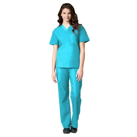 

Maevn Core Unisex V-Neck Scrub Top & Unisex Seamless Scrub Pant Set