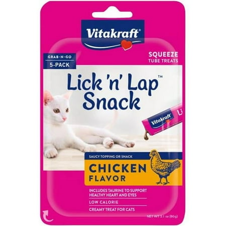 UPC: 0051233359670 | TopDawg 39209 Lick N lap Tube Cat Chicken Treat – Pack of 5