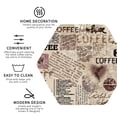 thumbnail image 4 of Balery 4 Pcs Abstract Coffee Pattern With Lettersleather Coasters Set, Drink Table Cup Coasters For Living Room Kitchen Coffee Decor, 4 of 9