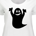 thumbnail image 4 of Inktastic Happy Halloween Cute Ghost Women's Plus Size T-Shirt, 4 of 5