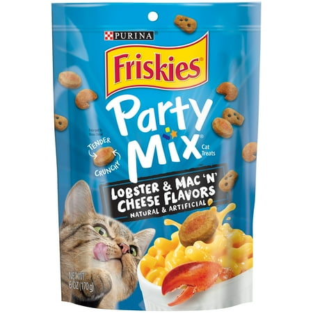 UPC: 0050000171811 | Friskies Cat Treats  Party Mix Lobster & Mac  N  Cheese Flavors  6 oz. Pouch