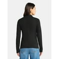 thumbnail image 3 of Time and Tru Women's Tissue Like Turtleneck Top, Sizes XS-XXXL, 3 of 5
