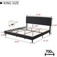 thumbnail image 6 of Alazyhome Upholstered Platform Linen Headboard Bed, Black, 6 of 6