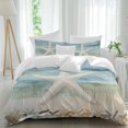 thumbnail image 2 of Coastal Beach Duvet Cover Set, Summer Retro Starfish Wave Soft Duvet Cover Queen Size Bedding Set 4 Pieces, 1 Quiltcover and 2 Pillowcases with Zipper, 1 Bed Sheet for All Seasons, 2 of 9