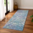 thumbnail image 6 of Addison Rugs Mayfield Premium Machine Washable Transitional Abstract Aqua Runner Rug, 2'3" x 7'6", 6 of 6