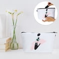 thumbnail image 7 of Unique Bargains Personalized Makeup Bag I Letter Purse Small Cosmetic Bag Zipper Monogrammed Makeup Bag Pouch White, 7 of 7