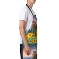 thumbnail image 3 of Vsdgher Horse Sunflowers Waterproof Apron with 2 Pockets Kitchen Chef Aprons Bibs for Grooming Cooking Baking Painting Gardening, 3 of 8