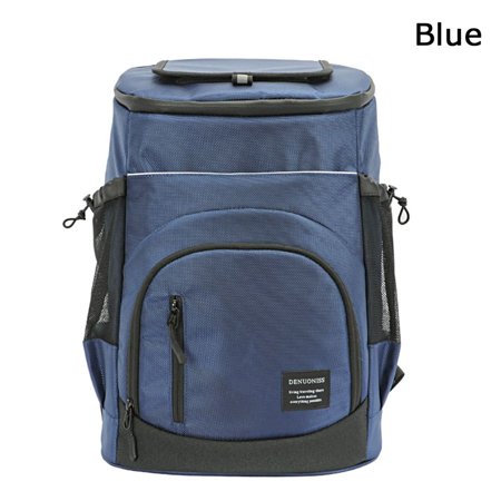 33L Picnic Keeping Fresh Refrigerator Box Delivery Carrier Thermal Food Bag Cooler Bag Shoulder Bag Insulation Backpack BLUE 33L