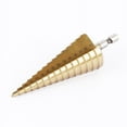 thumbnail image 5 of Durable Hss Drill Bits For Precision Drilling, Titanium-Coated Stepped Up Bits With Dual-Flute Design For Versatile Applications In Sheet Metal And More, 5 of 5