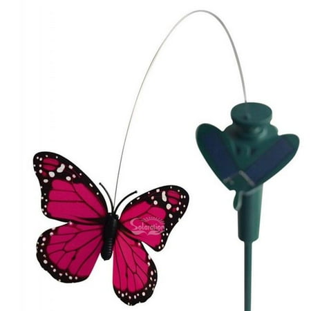 garden stake fluttering solar butterfly yard sun light