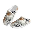 thumbnail image 2 of Lsque Tropical Leaves Pattern Womens Comfort Cotton on Scuff With Memory Foam and Anti-skid Sole Slipper-40/41, 2 of 7