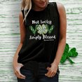 thumbnail image 4 of Gibobby Camisa Blusa informal Chaleco informal Camiseta sin mangas Camiseta sin mangas Camisetas sin mangas con cuello estampado Camisa redonda y camisolas para mujer(Negro,CH), 4 of 5