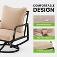 thumbnail image 6 of STARY Outdoor Patio Furniture Set, 5 Piece Patio Furniture Set, 2 x Swivel Chair, 1 x 3-Seats Sofa, 1 x 2-Seats Sofa, and 1 x Coffee Table, Metal Conversation Set for Porch, Balcony, and Backyard, 6 of 10