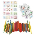 thumbnail image 4 of Tarjeta de conteo de números matemáticos, juguetes educativos tempranos de madera para niños, emparejamiento de números, 4 of 14